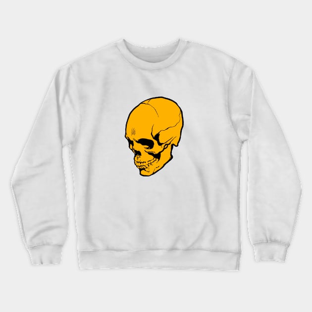 Skull- yellow Crewneck Sweatshirt by deimos-remus